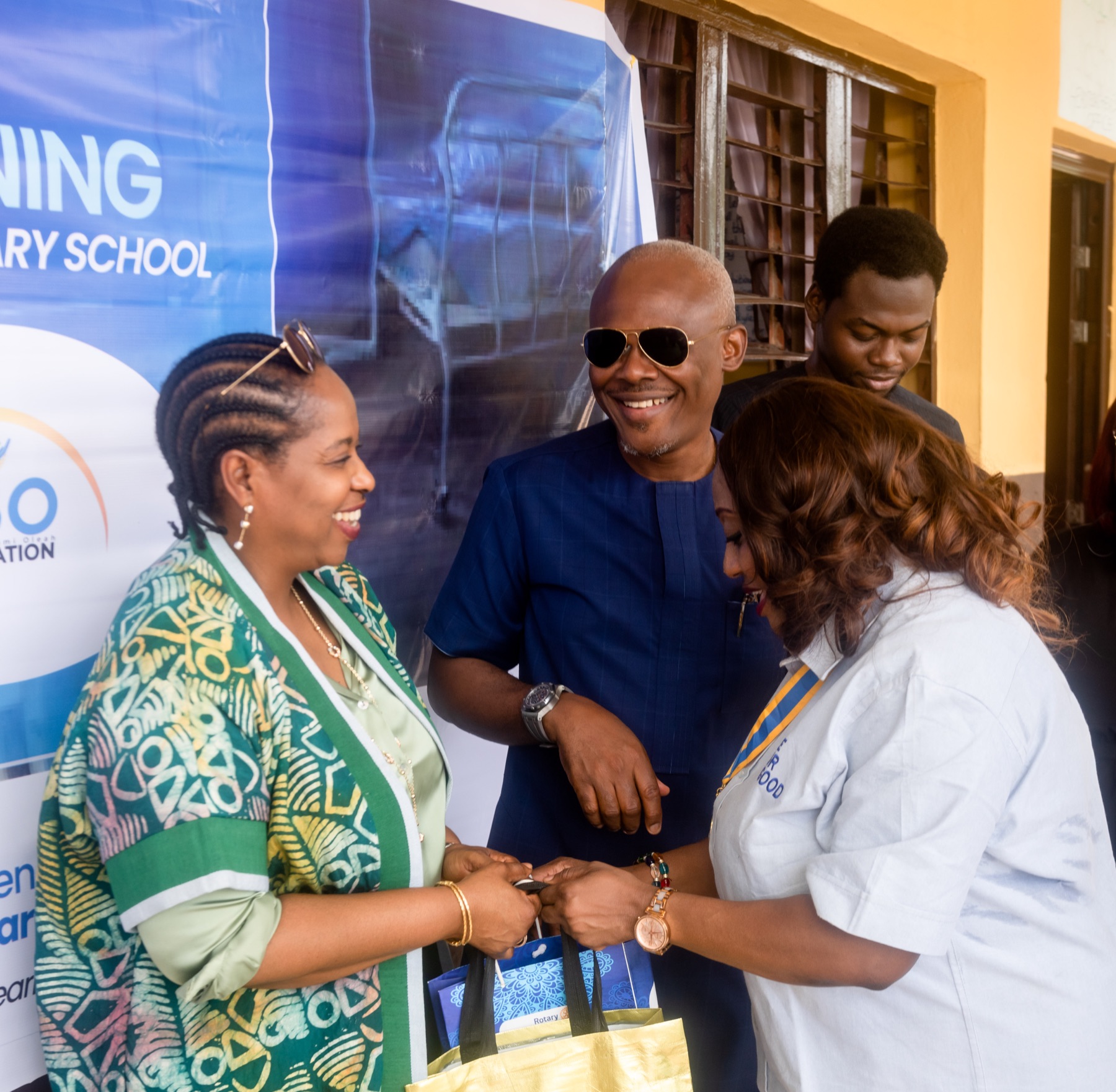 Badore school representatives at the sick bay ceremony